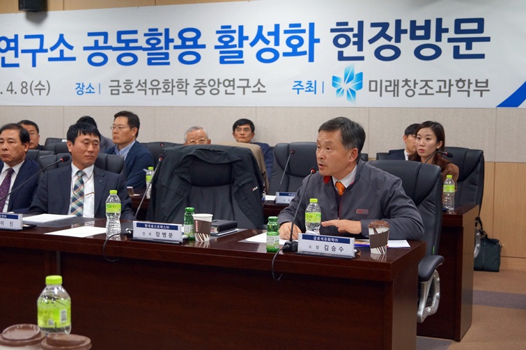 민간 연구소 공동활용 활성화 현장방문(미래부 창조경제조정관)
